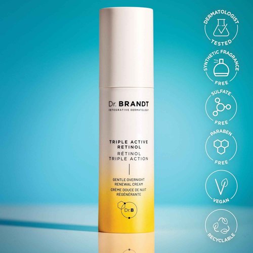 Dr. Brandt Skincare BTW Triple active retinol gentle overnight renewal cream 1 fl. oz. / 30 ml