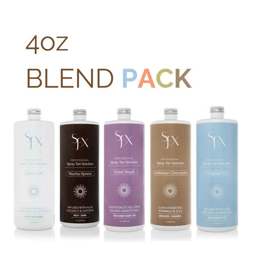 SunFX Post Spray Tan Finishing Powder | Tropical Bursrt | SunFX All Natural Tanning Solution Blend 5 Pack