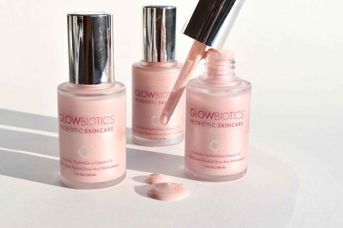 Glowbiotics Probiotic HydraGlow Illuminating Serum Pink: Hydrating Dew Drops for Radiant Skin, Illuminating Glow Enhancer with Hyaluronic Acid and Probiotics, 1 Fl Oz
