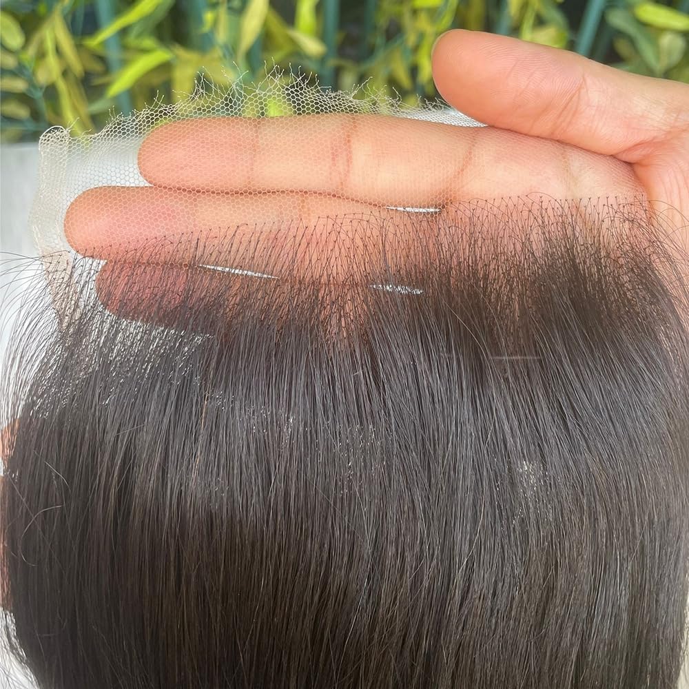 Grand Nature 6x6 HD Lace Closure, Virgin Human Hair Lace Closure Straight, Pre Plucked Natural Hair Line With Bleachable Knots