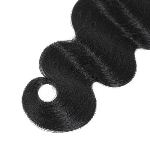 Raw Bundles Human Hair Body Wavy Human Hair Bundles 20 inch Thick Ends No Tangle Shedding 15A Raw Indian Hair Triple Lifespan 3X (Black, 20inch)