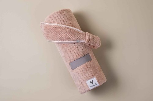 VOLO Cloud Pink Hero Hair Towel + Facial Spa Headband for Women | Wrap Towel + Headband For Washing Face & Makeup | Ultra-Soft, Fast Drying, Anti-Frizz Nanoweave Fabric | Reusable Package | Microfiber