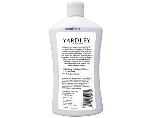 Yardley London English Lavender, Luxurious Hand Soap, Moisturizes & Soothes with Essential Oils, 16 FL OZ (473ml) - 12 Pack