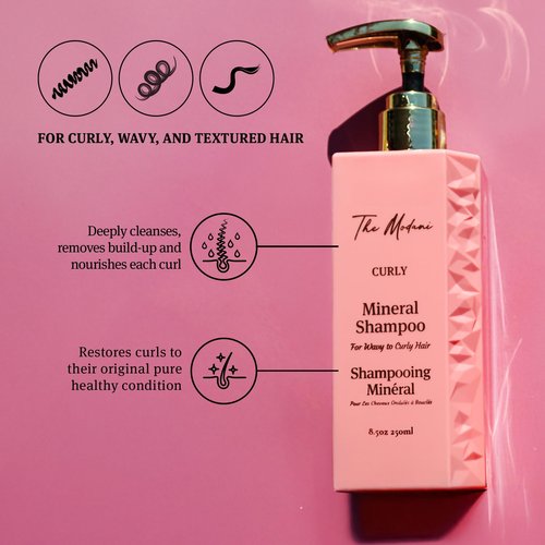 Curly Mineral Kit - Shampoo (8.5oz/250ml), Mineral mud (8.5oz/250ml) and Curly Mineral Curl Cream (8.5oz/250ml) Complete 3-step system for curly hair care
