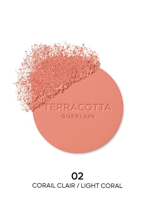 Terracotta Blush The Natural Healthy Glow Powder - 02 Light Coral by Guerlain for Women - 0.17 oz Blush