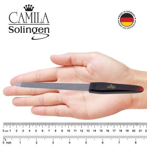 Camila Solingen CS13 Large Heavy Duty Toe Nail Clipper for Thick Nails, Manicure and Pedicure & CS19 Large Professional Sapphire Metal Nail File for Fingernail and Toenail, Made in Solingen, Germany