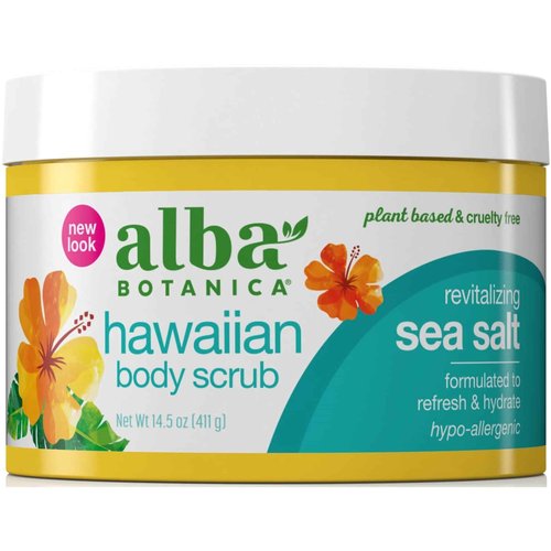 Alba Botanical Body Scrub Sea Salt, 14.5 Ounce (Pack of 6)