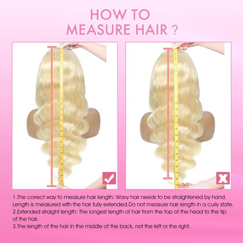 Muspluto 613 13x4 Lace Front Wig Human Hair Blonde Body Wave Lace Frontal Wigs Pre Plucked Blonde Wig Human Hair 200 Density 613 HD Lace Front Wigs 613 Human Hair Wig (24 Inch)