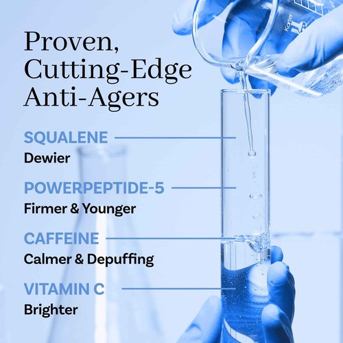 LAB 31b PowerPeptide-5 Eye Cream, Anti Aging Skin Care with Hyaluronic Acid, Peptides for Under Eye Circles, Wrinkles, Dewy, Soft, Plump Skin, Vegan, Paraben, Cruelty & Alcohol Free, 1.69 fl oz