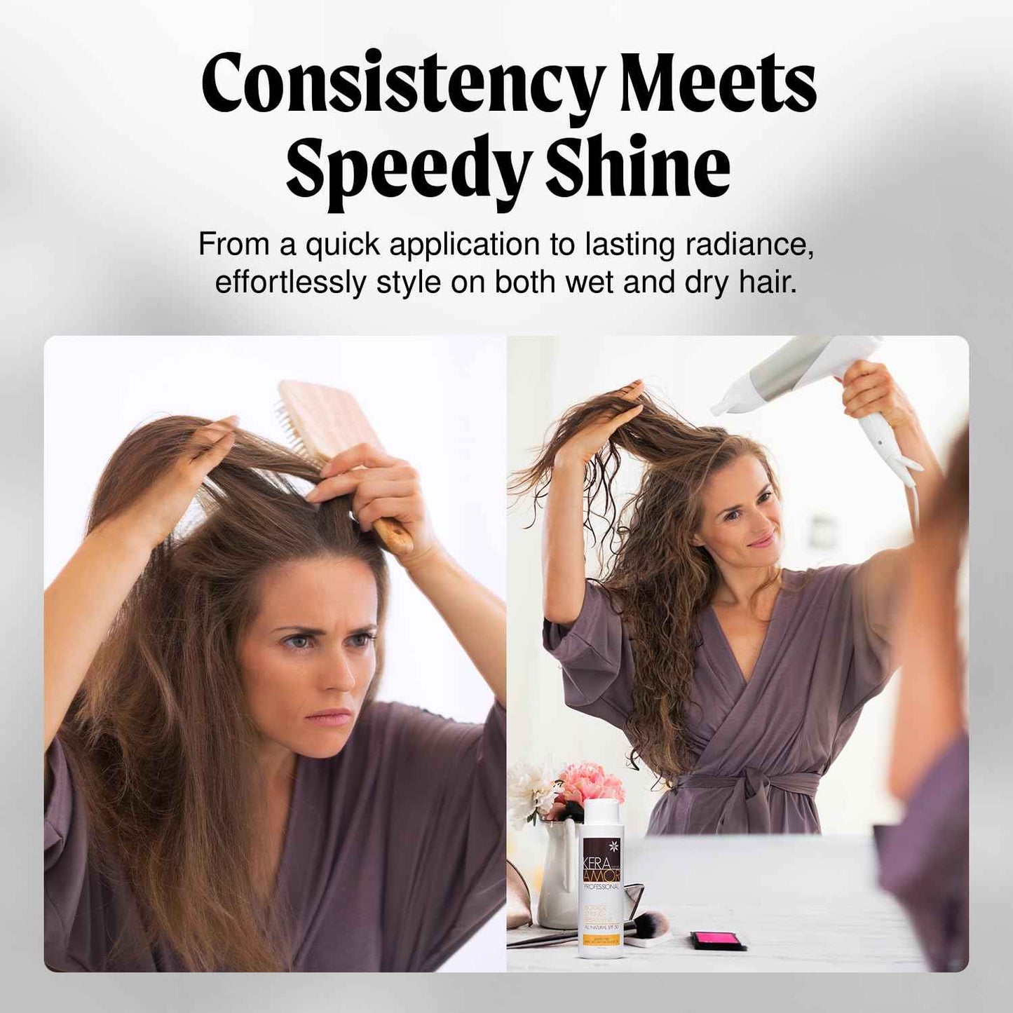 KeraAmor Professional Borage Styling Treatment - All-Natural SPF 50 - Sulfate-Free with Borage Oil - Restoring Chemically Treated Hair - 500ml