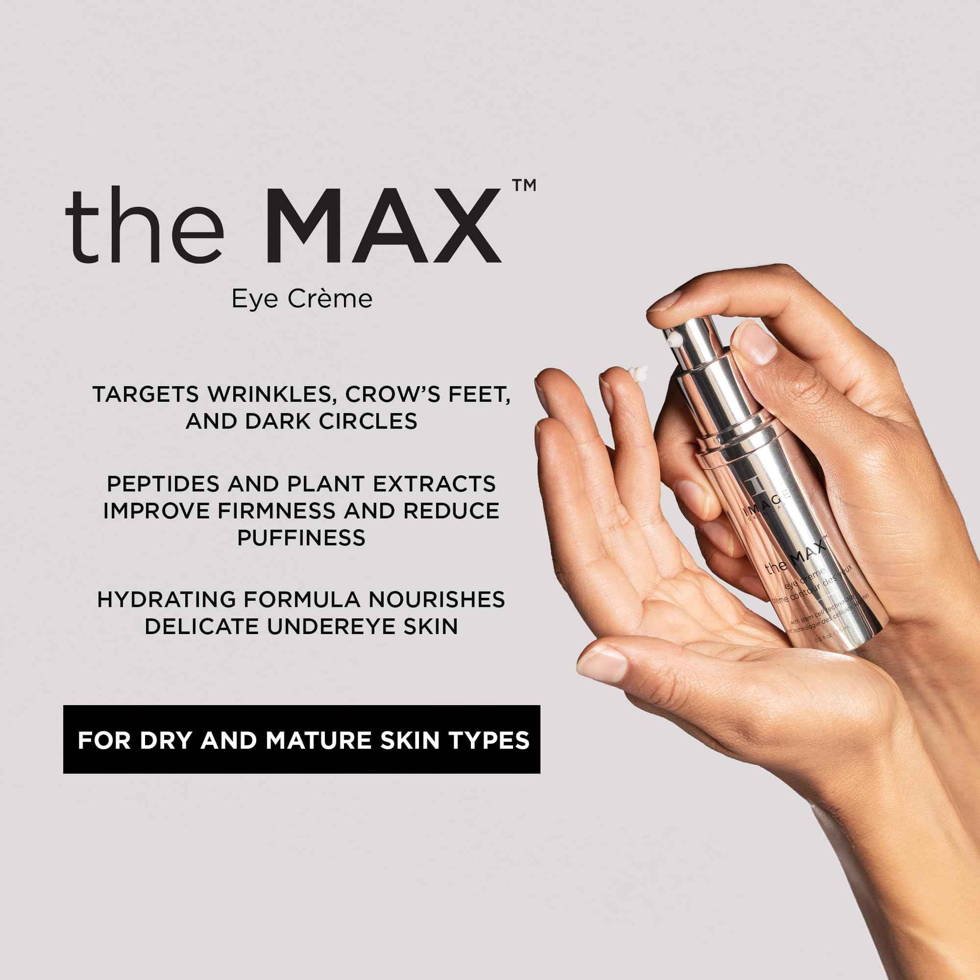 IMAGE Skincare, the MAX Eye Crème, Under Eye Cream to Reduce Appearance of Fine Lines and Puffiness for Brighter Looking Eye Area, 0.5 oz