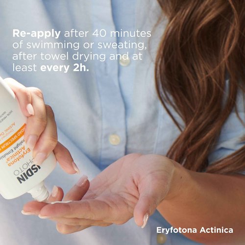 ISDIN Eryfotona Actinica Zinc Oxide and 100% Mineral Sunscreen Broad Spectrum SPF 50+, No White Cast, Suitable for Sensitive Skin, 3.4 Fl Oz