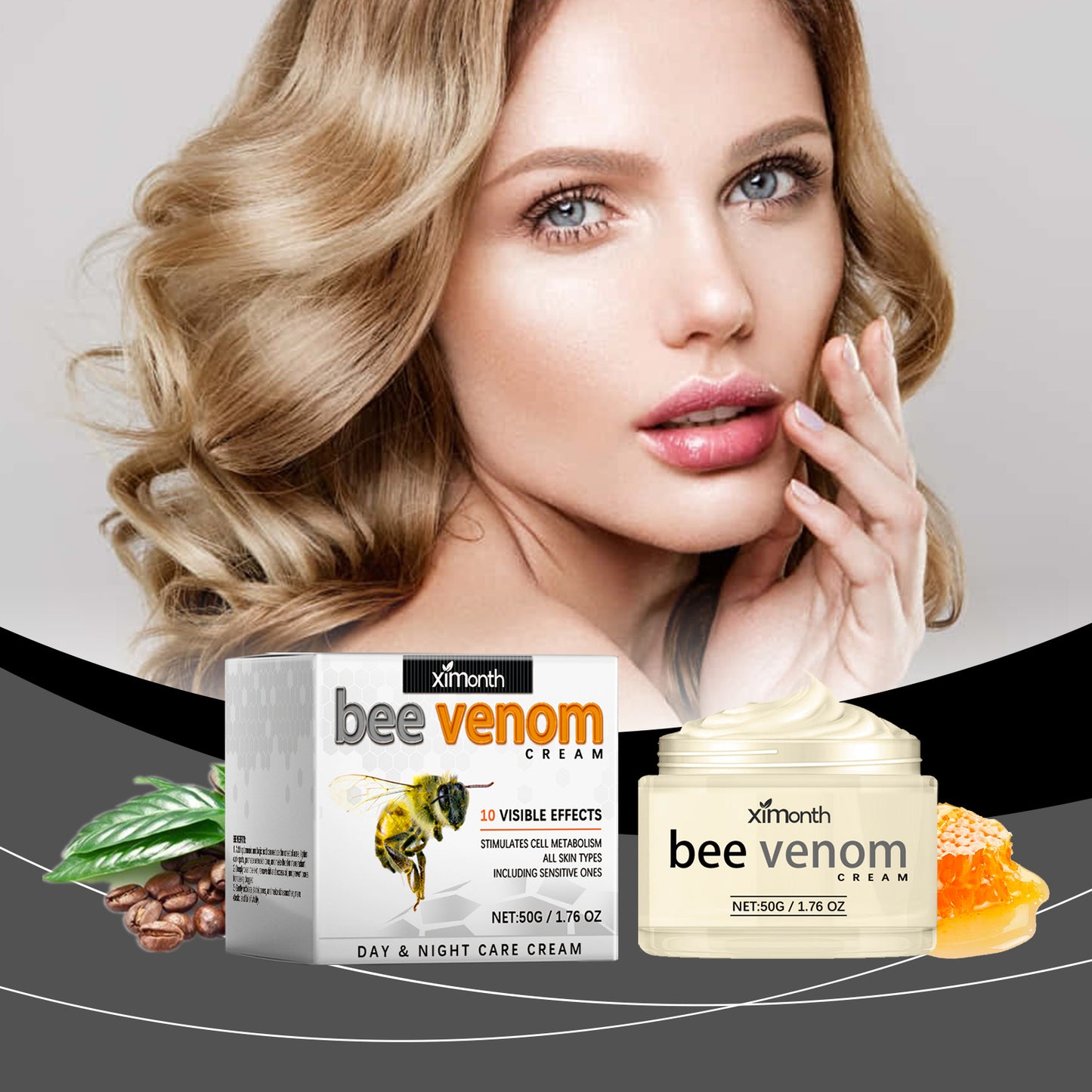 Bee Venom Anti-Wrinkle Firming Face Cream - Deep Hydrating Moisturizer