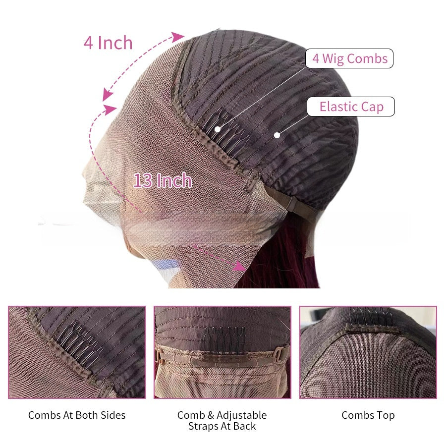 Real Human Hair Wig with Lace Cap - Multiple Styles & Lengths