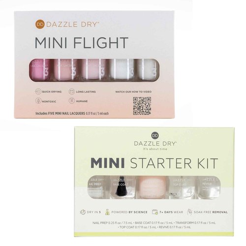 Dazzle Dry Starter Mini Kit + French Manicure Mini Flight