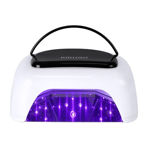 Kikugu Cordless Rechargeable UV LED Nail Lamp,96W UV Light for Gel Nails with Metallic Reflector & Metal Base, Fast Curing Lamp Manicure,Pedicure,Ideal for Nail Salon and Home(White)