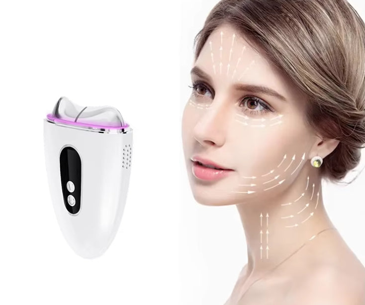 Cold Compress Facial Massager with Display Screen for Home Use - Wrinkle & Skin Rejuvenation