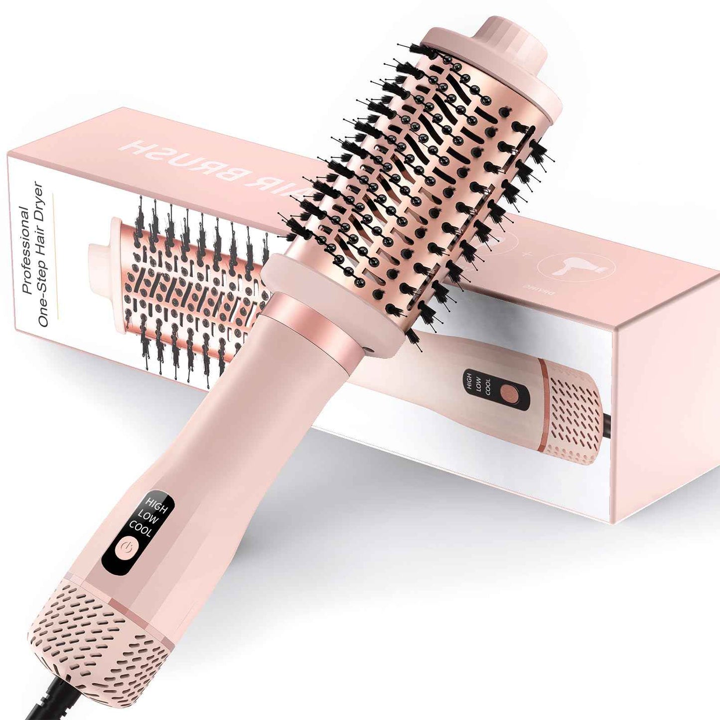 Hight Speed One-Step Volumizer Hair Dryer, 4-in-1 Hair Dryer Brush Blow Dryer & Styler Volumizer – Hot Air Straightener Brush for Frizz Control, Salon Blowout, Fast Drying with Ionic Technology