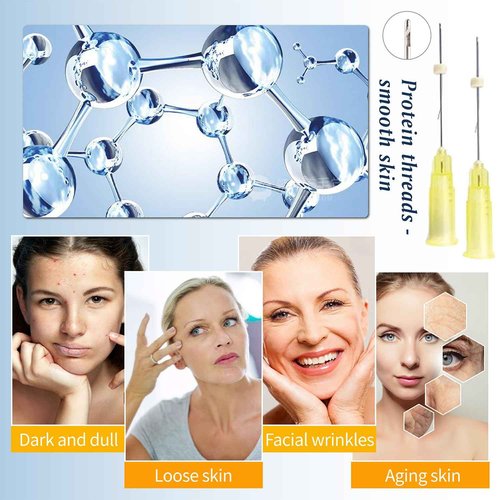 elves pdo threads eye mono - pdo thread lift eyes bullet blunt type, 30G25mm, 40 pieces