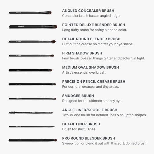 Morphe MUA Life Makeup Brushes - 20 Piece Makeup Brush Set of Eye and Face Brushes - Made with Synthetic Bristles and Includes Carrying Case (20 Count)