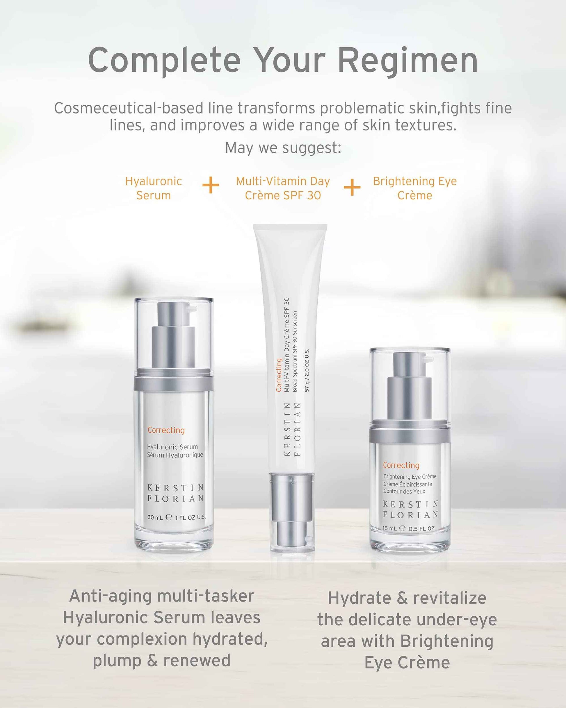 Kerstin Florian Multi Vitamin Day Creme SPF 30 | Daily Facial Moisturizer with Natural Zinc Oxide | Sunscreen with UVA and UVB Protection | Oil Free (2 oz)