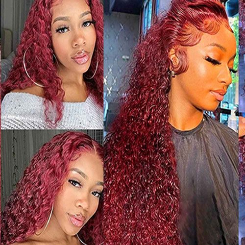 99j Brazilian Yaki Straight Human Hair 4 Bundles Yaki Human Hair Bundles 100% Virgin Kinky Straight Virgin Hair Extensions Women Girl Black Red (14 16 18)