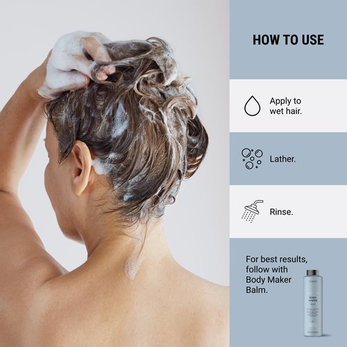 LAKMÉ Teknia Body Maker Shampoo, Volume Shampoo for Fine Hair, Hair Volumizing Products, 33.8 Fl Oz