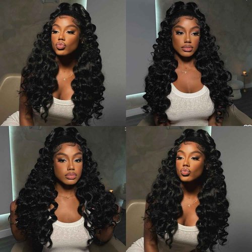 Lemoda Burmese Loose Wave Virgin Human Hair Bundles 16 16 16 Inch Deep Wave Bundles Spiral Curly End 100% Unprocessed Raw Human Hair Extensions Double Weft Hair Weave Hair 3 Bundles Natural Color