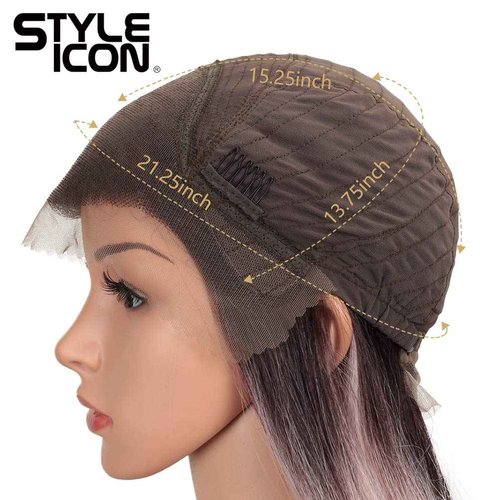 Style Icon Easy-360 Lace Wigs 28" Free Part Lace Frontal Wigs Ombre Pink Synthetic Wig(28", TT4/AMBRS)