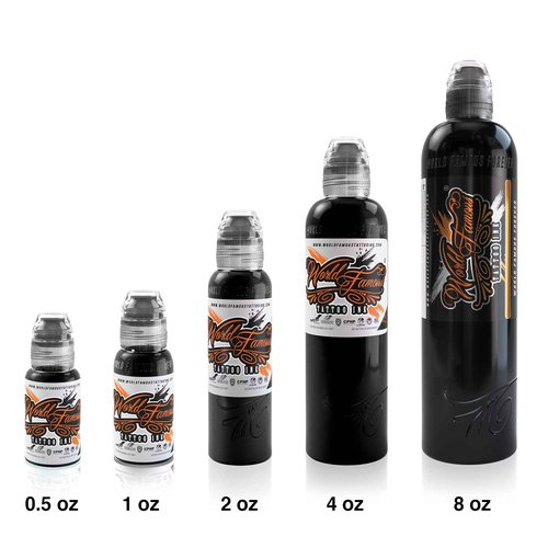 World Famous Tattoo Ink - Poch Monochromatic Tattoo Kit of 6 Tattoo Ink - Professional Tattoo Ink in Grey & Black Shades - Skin-Safe Permanent Tattooing - Vegan & Non-Toxic (1 oz Each)