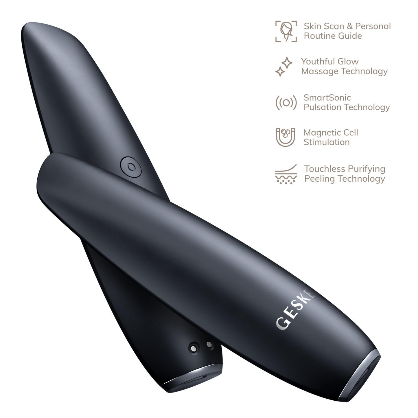 GESKE SmartAppGuided™ Touchless Magnetic Peeling Mask 5 in 1 | Magnetic Face Mask | Removes Impurities | Facemask | Pore Cleansing | Skincare for All Genders | Best of Face Masks | Clean Skin Glow