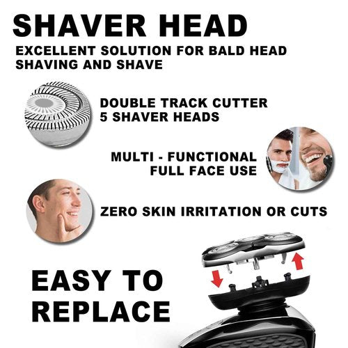 Shaver Replacment Heads Pro Head Shaver Replacement Blades Compatible with Re-ming-ton Balder Pro Head Shaver Model XR7000 precision electric razor replacement heads for bald men (3 PACKS)