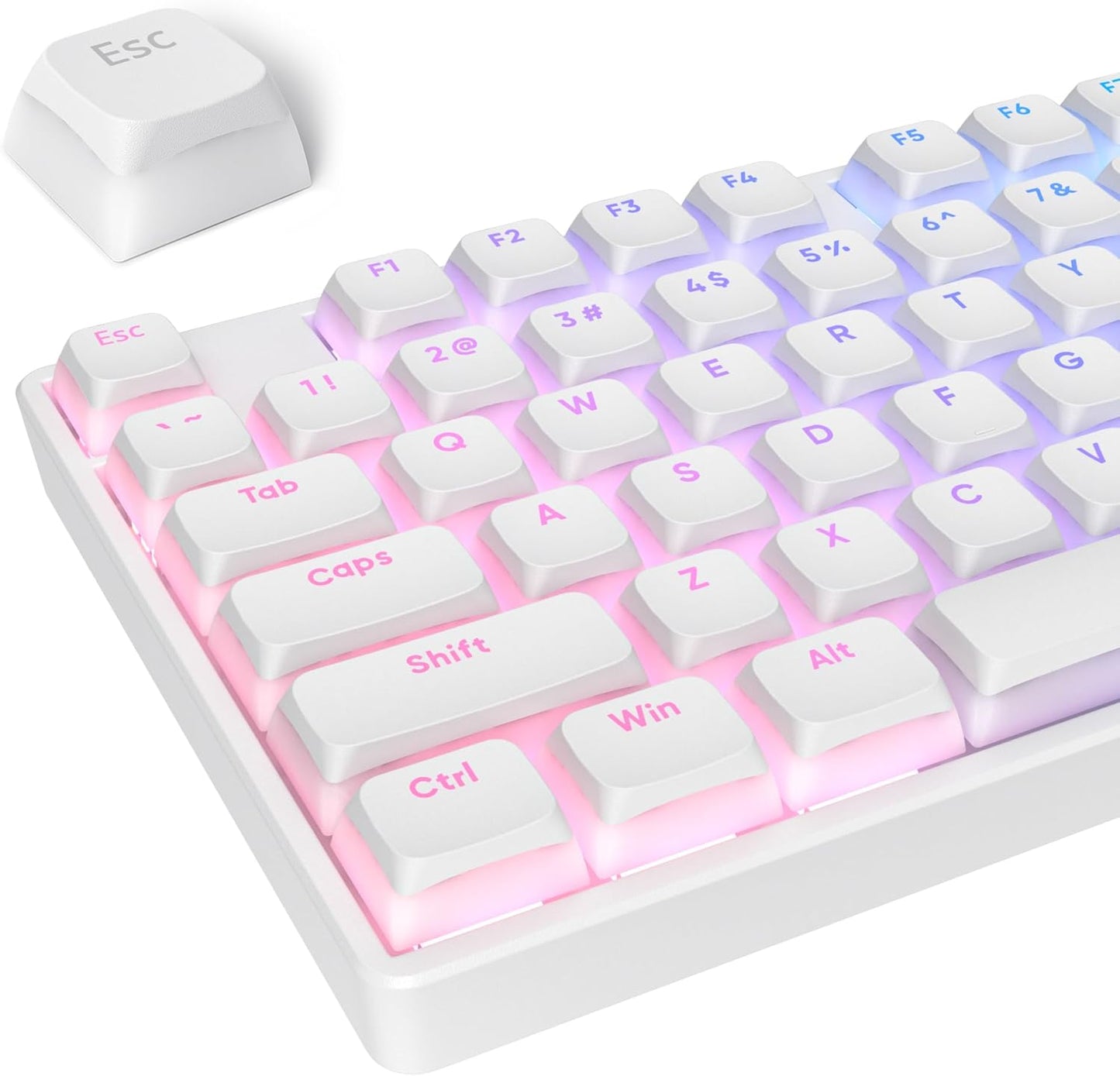 133 Keys PBT Keycap XDA Profile Keycaps Dye-Sublimation Custom Keycaps for MX Switches 60% 75% 100% Mechanical Gaming Keyboards(Caramel Bear)