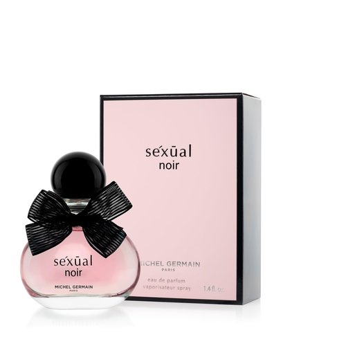Michel Germain Sexual Noir Eau de Parfum Fragrance Spray, Notes of Strawberries, Pink Orchid, Warming Vanilla, Long-Lasting, Warm Floral & Sensual Gift for Her, 1.4 Fl Oz