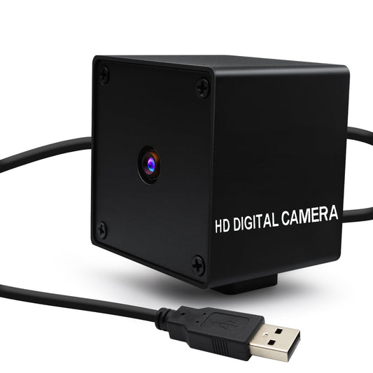48MP Autofocus USB Camera - 4K UVC Mini Webcam with Metal Case, 8000x6000P 70 Degree No Distortion Lens PC Camera for Linux/Raspberry Pi, Plug & Play for Industrial/Lightburn/Video Conference