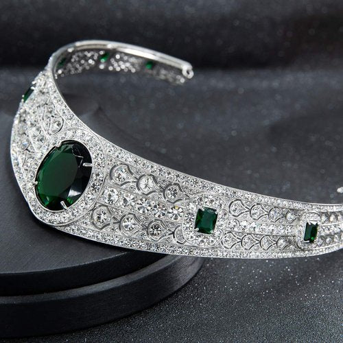The Greville Emerald Kokoshnik Replica Tiara,Princess Eugenie Wedding Tiara HG086A