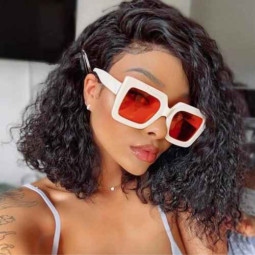 beauty youth 10 inch Water Wave Short Bob Lace Front Wigs Human Hair for Black Women 13x4 Short Bob Wigs Unprocessed Brazilian Virgin Human Hair Wet and Wavy Lace Wigs Natural Color