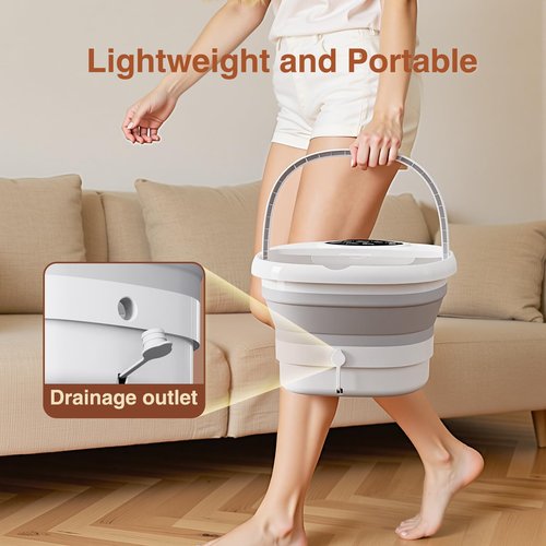 Olixie Electric Pedicure Foot Spa with Bubble and Heat,Collapsible Foot Soaking Tub with Remote Control,Pedicure Tools for Feet and Automatic Foot Massager,Foot Bath Soak Tub