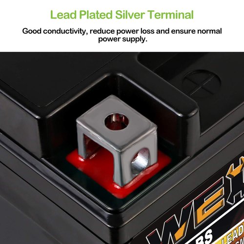 Weize YTX7A-BS High Performance - Maintenance Free - Sealed AGM Motorcycle Battery Compatible with Gas Gy6 Scooter Moped 50CC 125CC