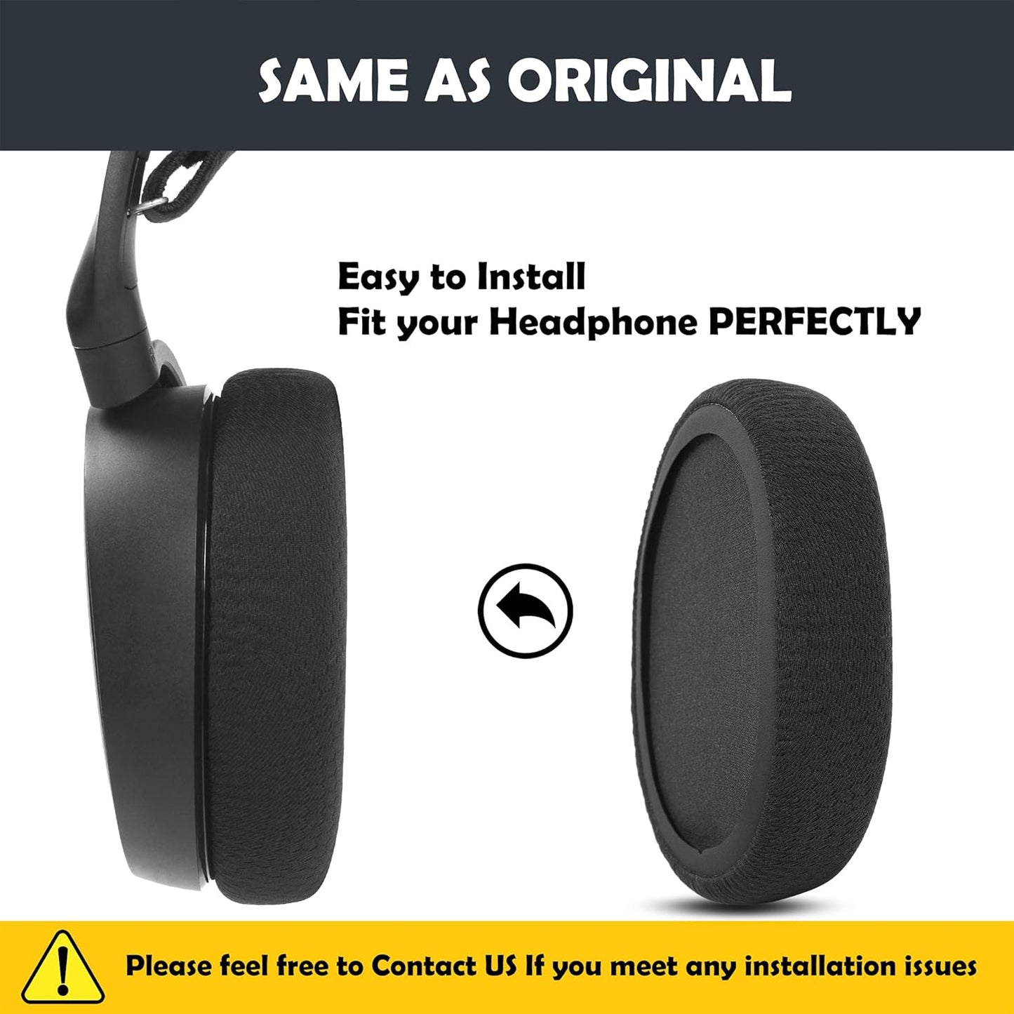 Arctis 5 Earpads Replacement Cushion for Arctis 1,Arctis 3,Arctis 5,Arctis 7,Arctis 9 Gaming Headsets Ear Covers with Durable Fabric