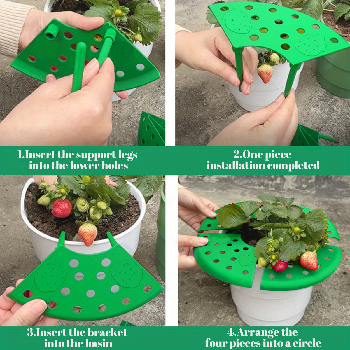 Strawberry Planting Kit with Support Racks and Mesh Bags