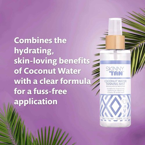 Skinny Tan Coconut Water Self Tanning Kit | 30ml Face Serum Tanning Drops | 5.07 Oz. Hydating Tanning Mist | Moisturizing Natural Glow Help Reduce Fine Lines & Wrinkles | Customize Your Complexion