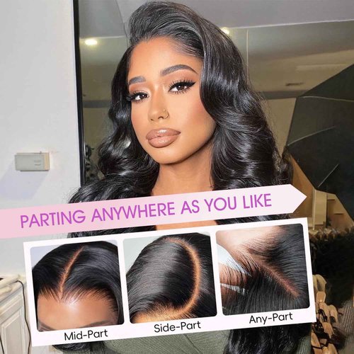OQ HAIR Glueless Wigs Human Hair Pre Plucked Pre Cut 7x5 Straight HD Lace Front 180% Density 3 Second To Wear Glueless Wigs Human Hair for Women Natural Color 18 Inch