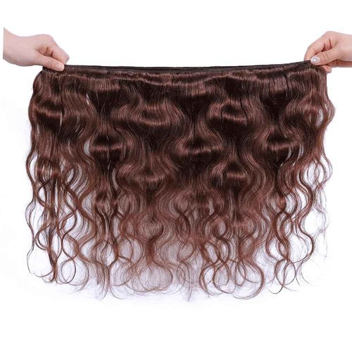 Dark Brown Body Wave Bundles Human Hair Chocolate Brown Body Wave Bundles Color 4 Human Hair Double Weft Brazilian Remy Hair Extensions Wet and Wavy Silky Soft for Black Women 26 28 30 inch