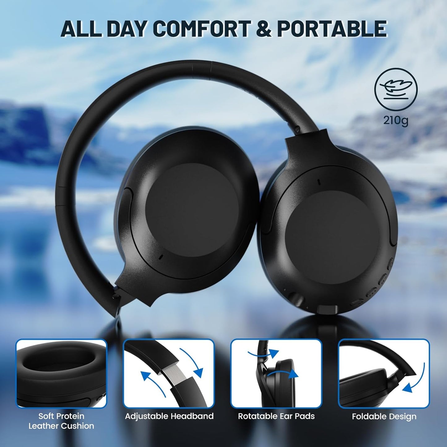 Attack Shark G300 Headset and M96 Wireless Gaming Keyboard,Knob Control BT/2.4G Wireless Keyboard,RGB LED Backlit with Display Screen,PBT Keycap,2000mAh,94-Key Layout for Win/Mac-Black and Blueberry