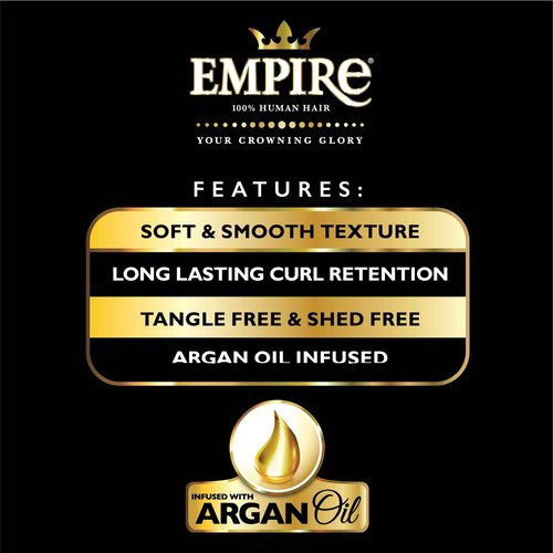 Sensationnel Empire multi weave hair - wet and wavy tropical curl human hair 3 bundle layered lengths (16 18 20 inch, 1B OFFBLACK)