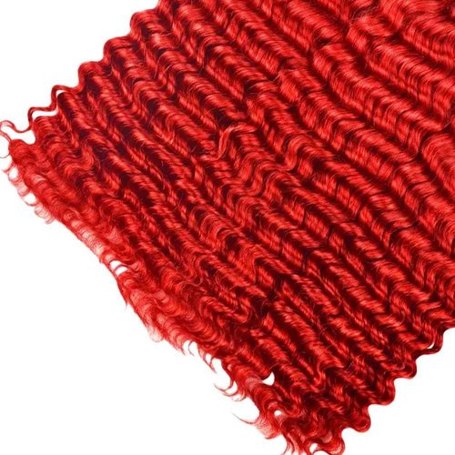 Red Braiding Hair Deep Wave Bulk Red Boho Human Hair for Braiding 22 22 22 Inch Deep Curly Burgundy Braiding Hair Bundles Human Hair Extensions