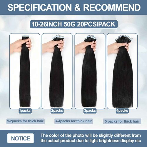 Tape in Hair Extensions Human Hair 100% Remy Hair 20pcs 50g/Pack Straight Seamless Invisible Skin Weft Extensions Easy to Apply and Style (#613 Bleach Blonde, 24 Inch)