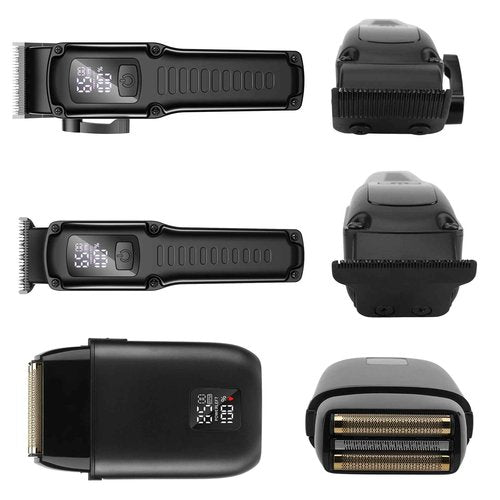 Zesuti Professional Barber Hair Clippers Trimmer Shaver Set for Men,Cordless Hair Cutting Kit & Zero Gap T-Blade Trimmer & 8500 RPM Electric Shaver Combo with EVA Case,Mens Gift