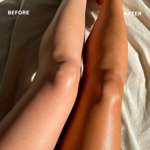 Josie Maran Argan Liquid Gold Self Tanning Oil - Streak-Free Self Tanner Made with Argan Oil & Coconut Water - Gives Skin a Buildable, Hydrating Glow - Includes Tanning Mitt (4.3 Fl Oz)